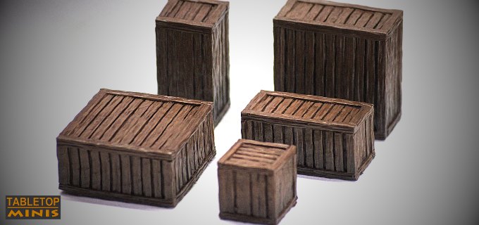 wood wooden box container crate stl mesh dnd 3dprint mini miniature
