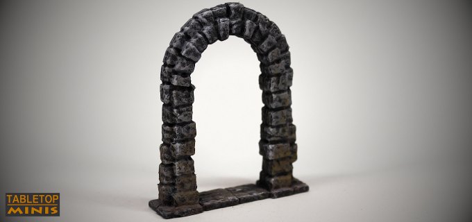 stone rock door arch archway stl mesh dnd 3dprint mini miniature