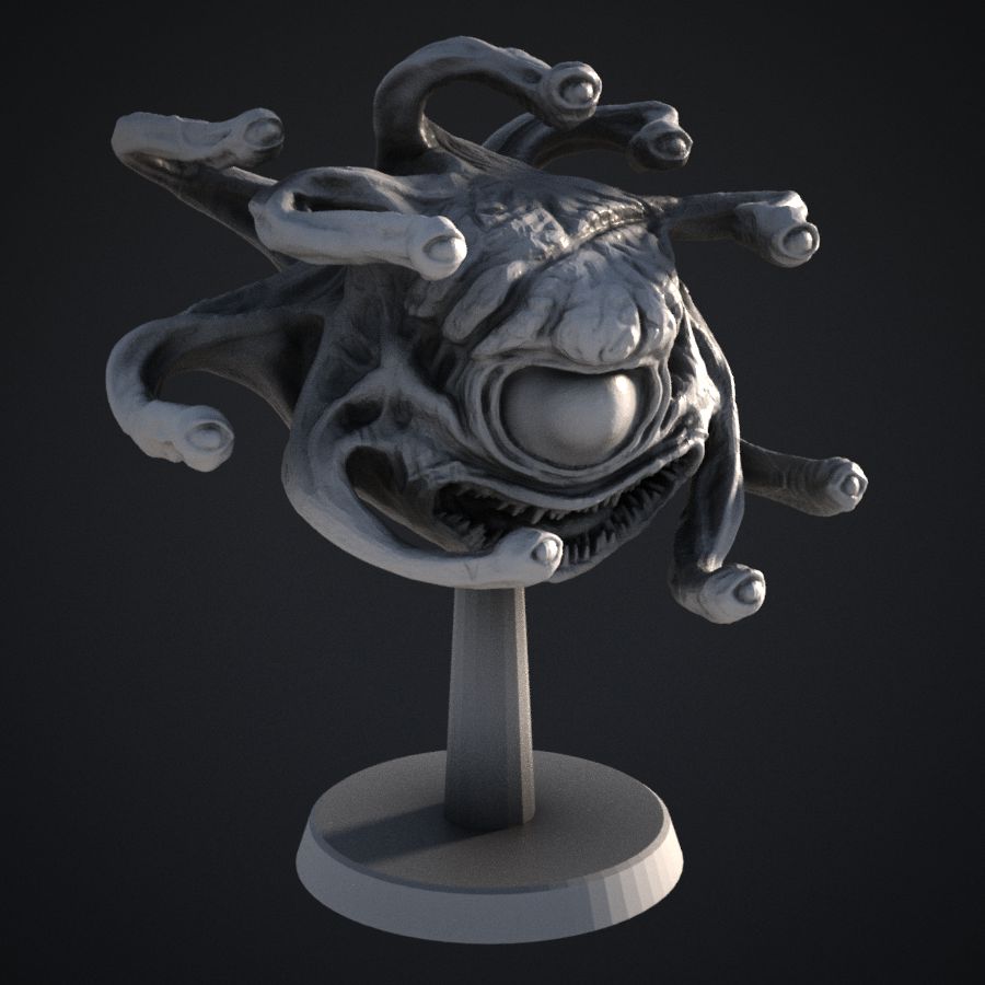  beholder dnd mini mob creature rpg dungeons dragons and tentacles eyes eyeball stl mesh dnd 3dprint mini miniature