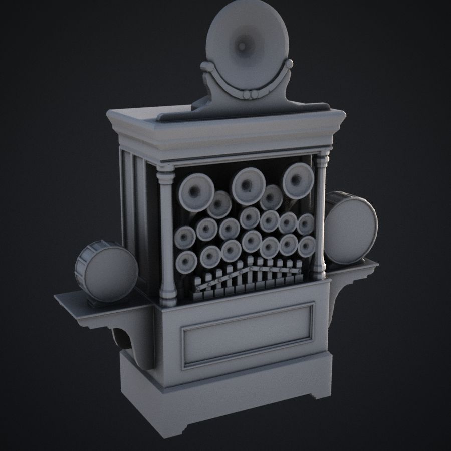  instrument pipe organ music Musical Fairground Carousel Mechanical Vintage Calliope Entertainment Amusement Carnival stl mesh dnd 3dprint mini miniature