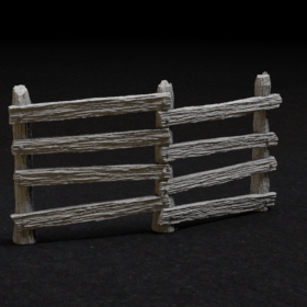 log wood barrier fence obstacle 28mm medieval stl mesh dnd 3dprint mini miniature