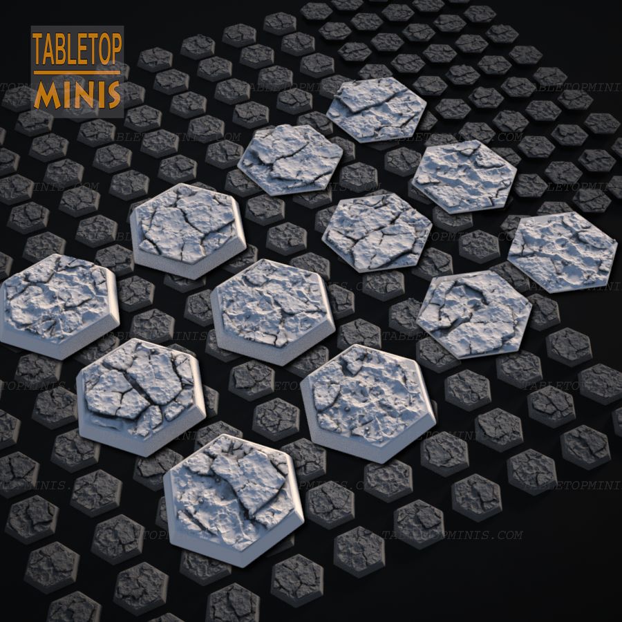  base hexagonal stand hex battletech mech battle tech stl mesh dnd 3dprint mini miniature