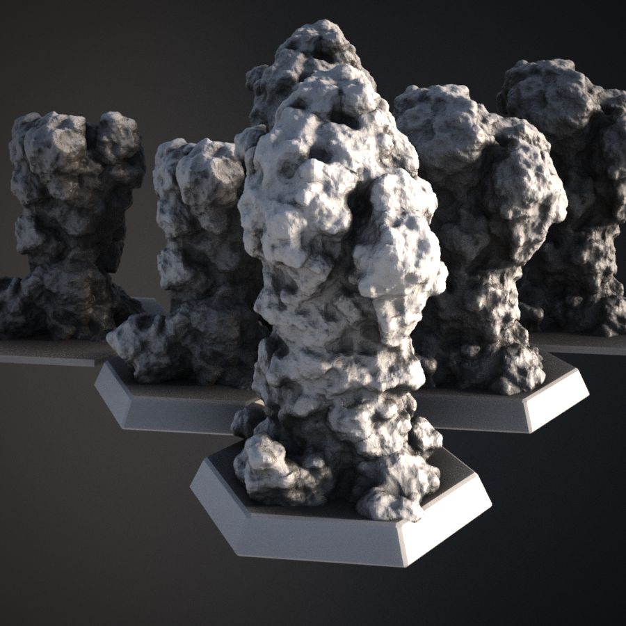  token burn battletech smoke billow stl mesh dnd 3dprint mini miniature