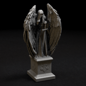 dnd statue sword angel wings angelic stl mesh dnd 3dprint mini miniature