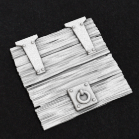 wooden door hatch part trap stl mesh dnd 3dprint mini miniature
