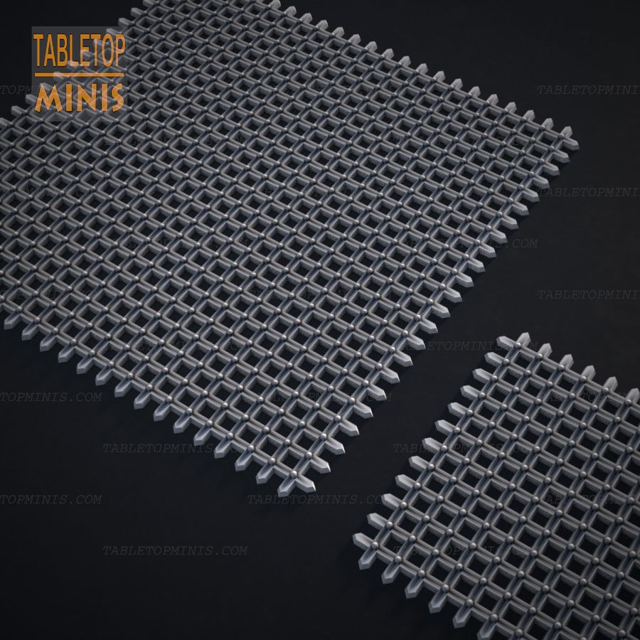  barrier fence grate mesh grill bars stl mesh dnd 3dprint mini miniature