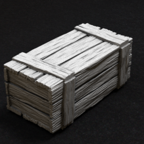 wooden box container crate large stl mesh dnd 3dprint mini miniature