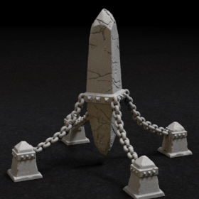 stone chain crystal gem pillar pilar chains summon summoning magic stl mesh dnd 3dprint mini miniature