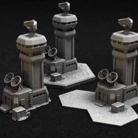 control tower battletech radar airport stl mesh dnd 3dprint mini miniature