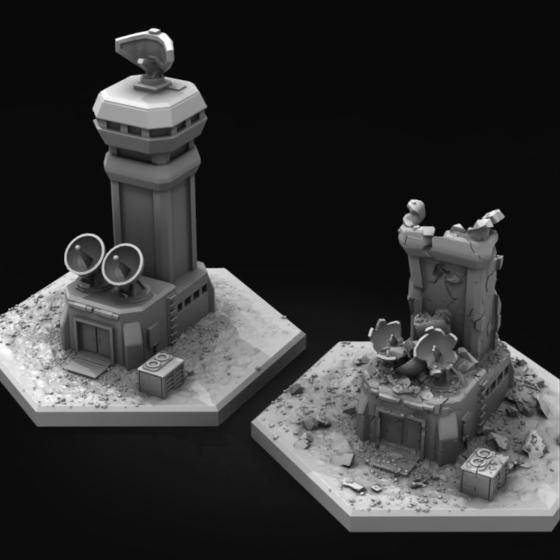 hex modular battletech map tile stl mesh dnd 3dprint mini miniature