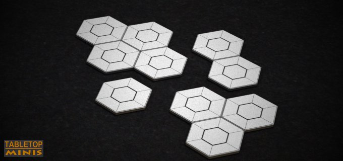 TableTopMinis - Blank Tiles for Battletech Hex Map 3d printable stl