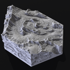 hex terrain modular battletech map tile scenery mountain mountains hills stl mesh dnd 3dprint mini miniature