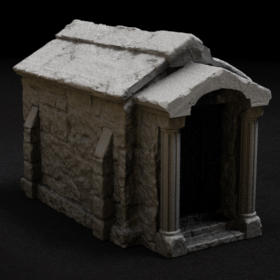 grave tomb yard cemetery dead graveyard mausoleum crypt undead stl mesh dnd 3dprint mini miniature
