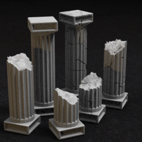 pillar greek ancient pole stl mesh dnd 3dprint mini miniature