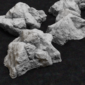 rock terrain boulder stl mesh dnd 3dprint mini miniature