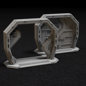 door blast space ship scifi sci fi stl mesh dnd 3dprint mini miniature