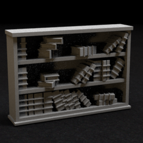book shelf shelve tome furniture shelves stl mesh dnd 3dprint mini miniature