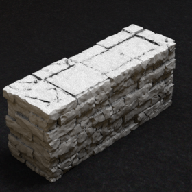 barrier platform stone old wall brick stl mesh dnd 3dprint mini miniature