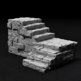 stone dungeon stairs catacomb catacombs step steps stair brick stl mesh dnd 3dprint mini miniature