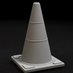 road modern traffic cone witches hat street roadwork stl mesh dnd 3dprint mini miniature