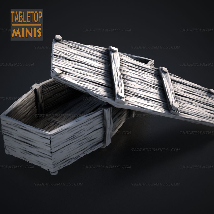  cemetery box coffin casket dead undead  grave dead undead skeleton scatter corpse bones skeletons stl mesh dnd 3dprint mini miniature