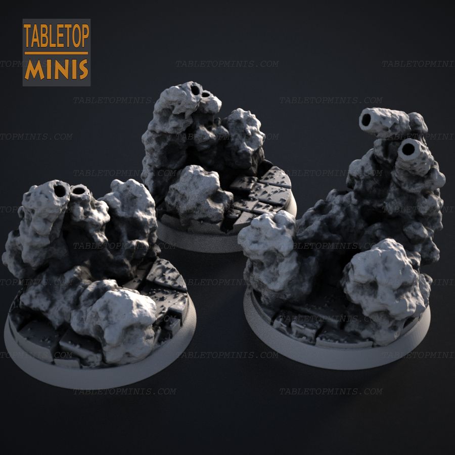  base warhammer 40k bases smoke warhammer40k suppressors suppressor exhaust thrust stl mesh dnd 3dprint mini miniature