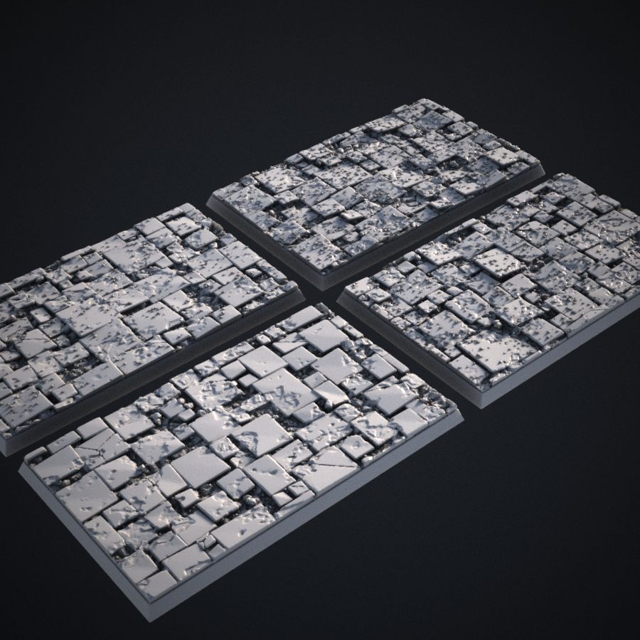  base tile brick warhammer bases slate stl mesh dnd 3dprint mini miniature