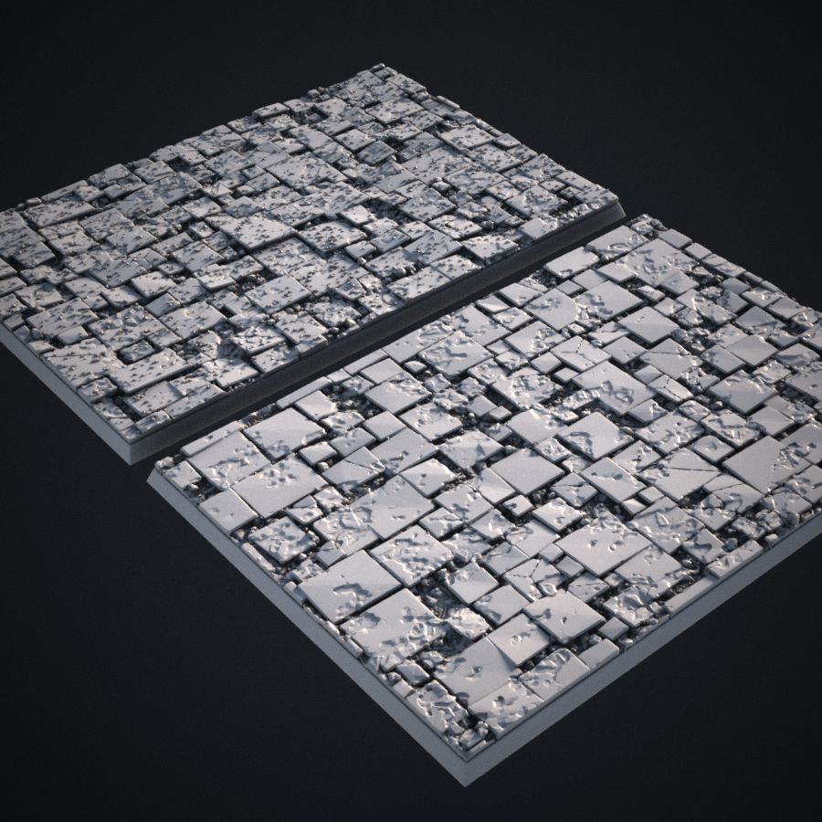  base tile brick warhammer bases slate stl mesh dnd 3dprint mini miniature