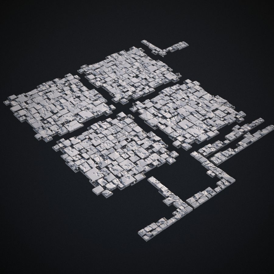  base tile jigsaw brick bases vignette tileable repeat repetative stl mesh dnd 3dprint mini miniature