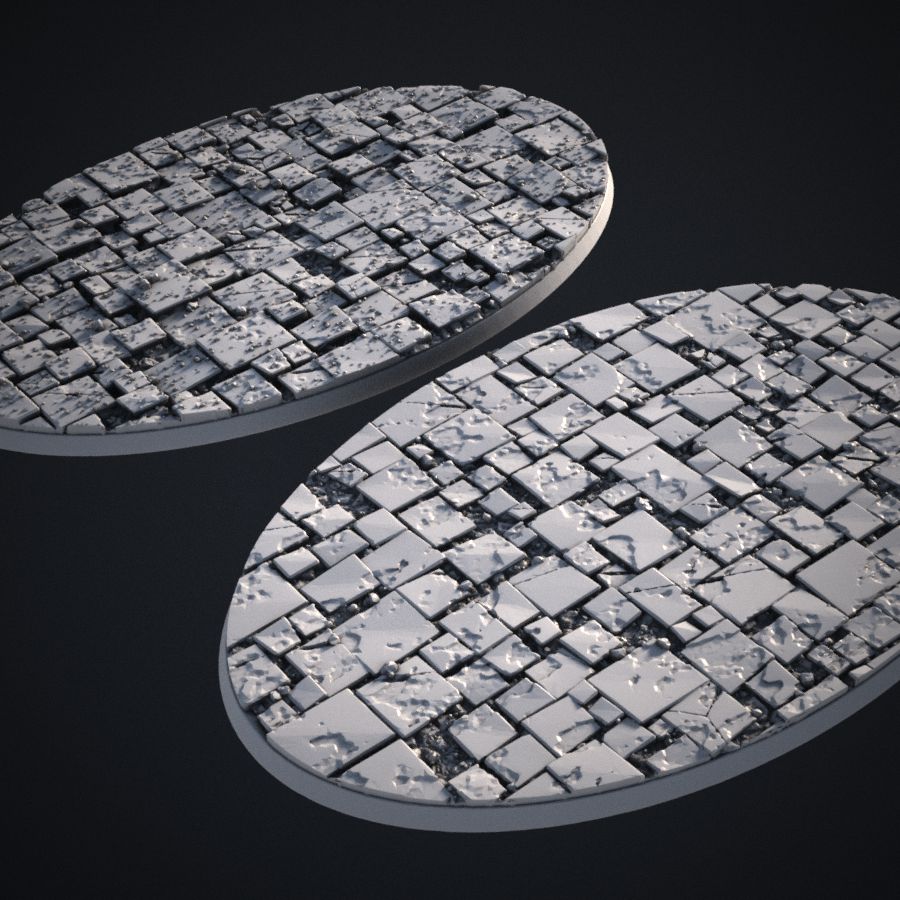  base tile warhammer bases pave paved tiled stl mesh dnd 3dprint mini miniature