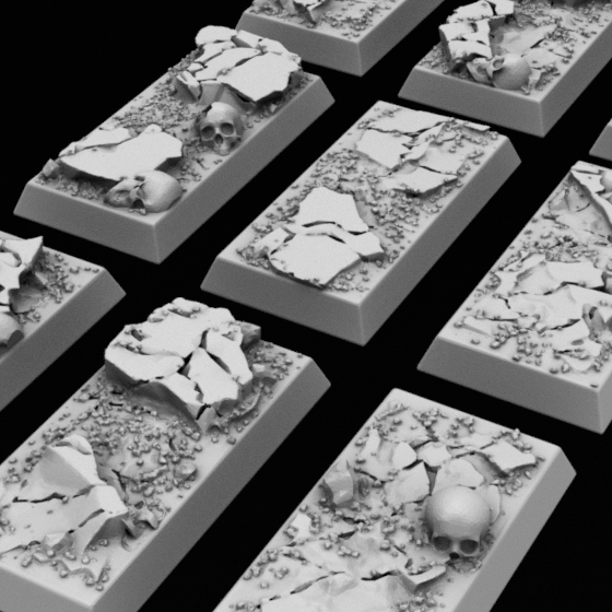  base square rocks rock bases earth rocky skulls warhammer40k stl mesh dnd 3dprint mini miniature