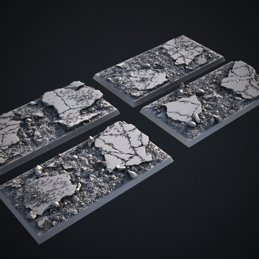  base square rocks rock bases earth rocky skulls warhammer40k stl mesh dnd 3dprint mini miniature