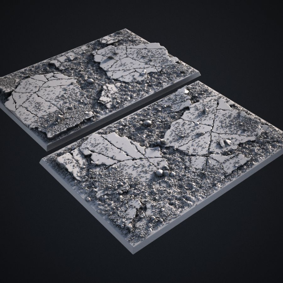 base square rocks rock bases earth rocky skulls warhammer40k stl mesh dnd 3dprint mini miniature