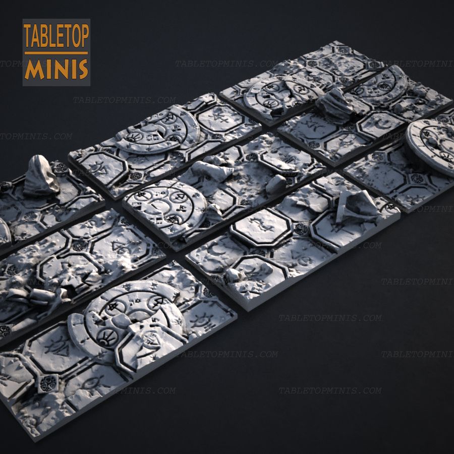  base stone tile tiles bases tiled topper capsule pavers stl mesh dnd 3dprint mini miniature
