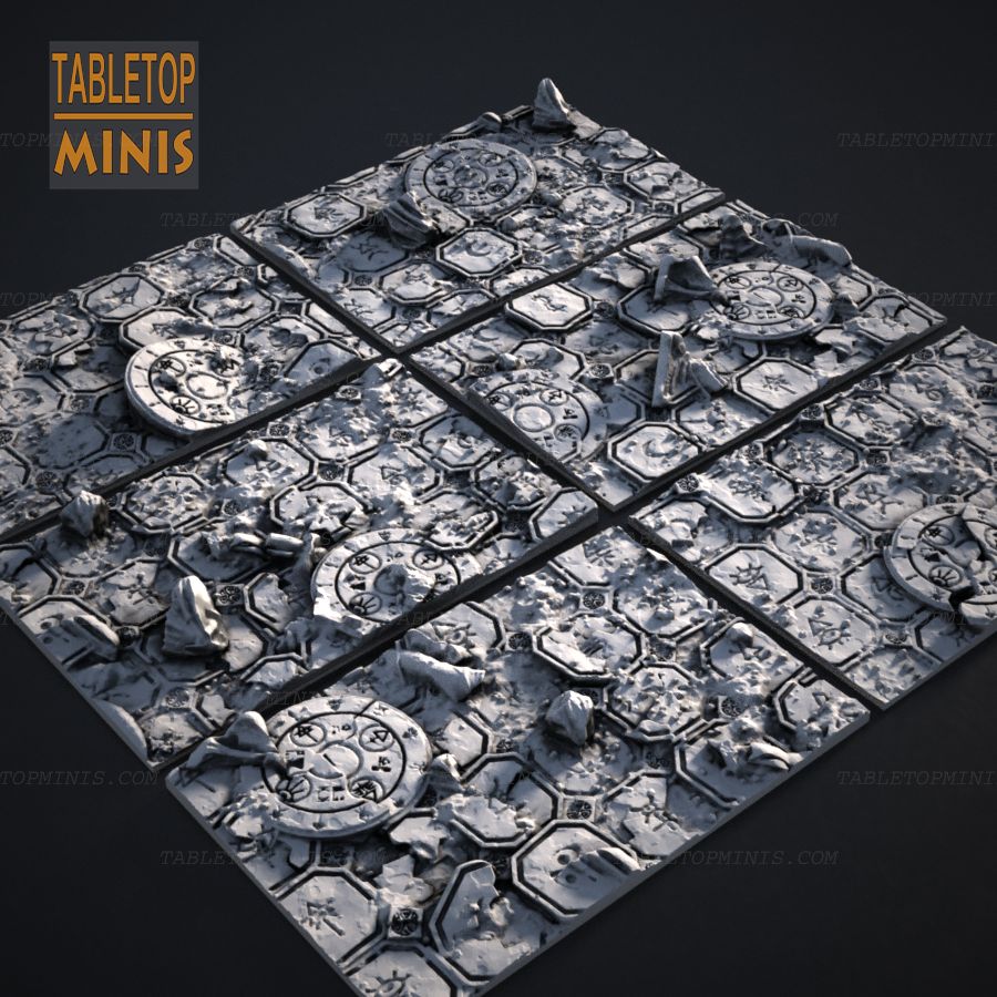  base stone tile tiles bases tiled topper capsule pavers stl mesh dnd 3dprint mini miniature