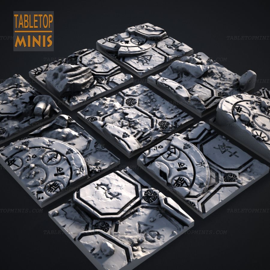  base square stone tile tiles bases tiled topper capsule pavers stl mesh dnd 3dprint mini miniature