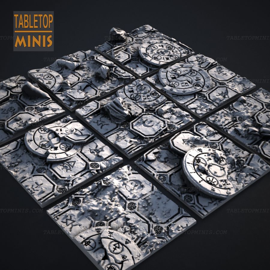  base square stone tile tiles bases tiled topper capsule pavers stl mesh dnd 3dprint mini miniature