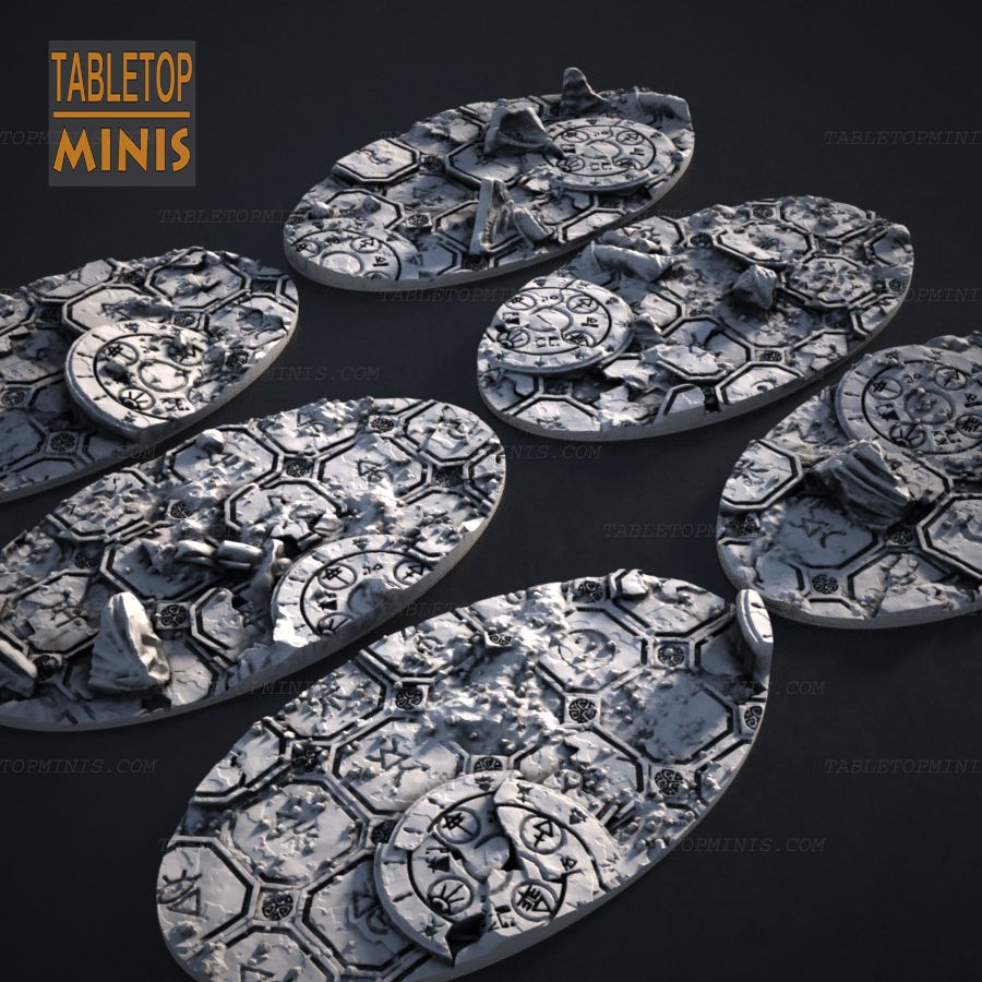  base stone tile tiles bases tiled topper pavers oval elipse stl mesh dnd 3dprint mini miniature
