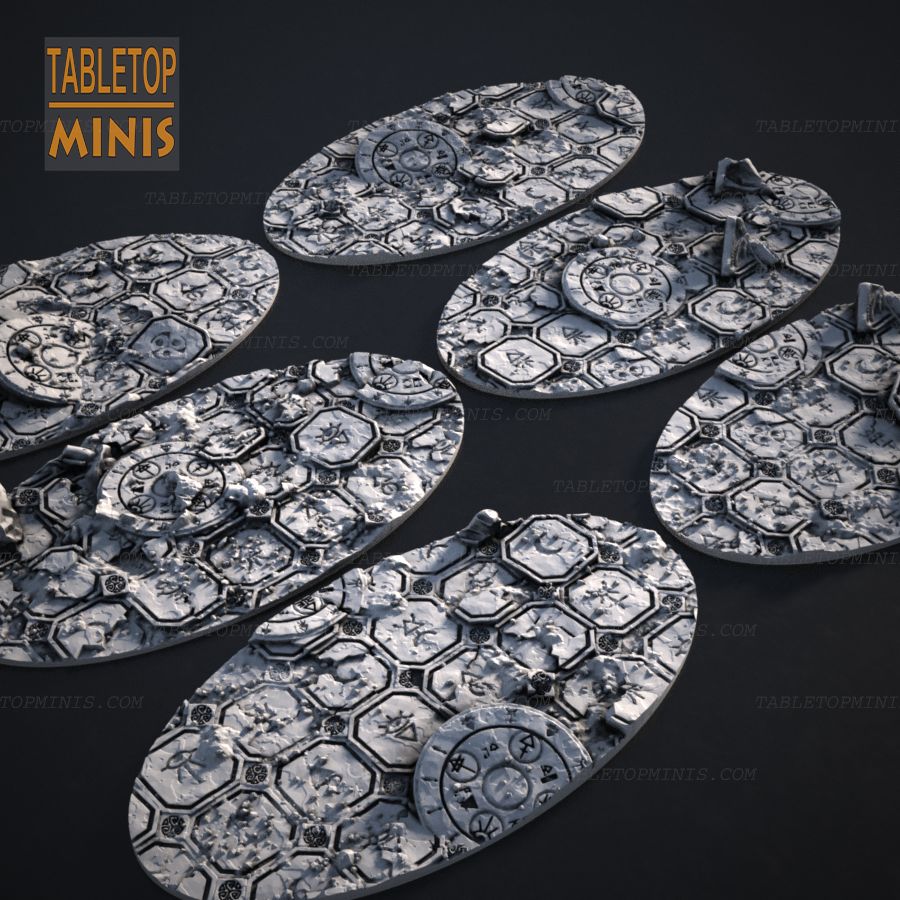  base stone tile tiles bases tiled topper pavers oval elipse stl mesh dnd 3dprint mini miniature