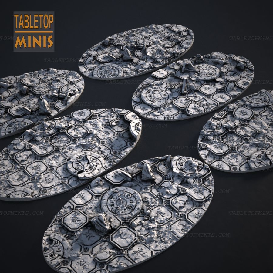  base stone tile tiles bases tiled topper pavers oval elipse stl mesh dnd 3dprint mini miniature