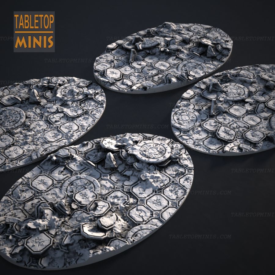  base stone tile tiles bases tiled topper pavers oval elipse stl mesh dnd 3dprint mini miniature