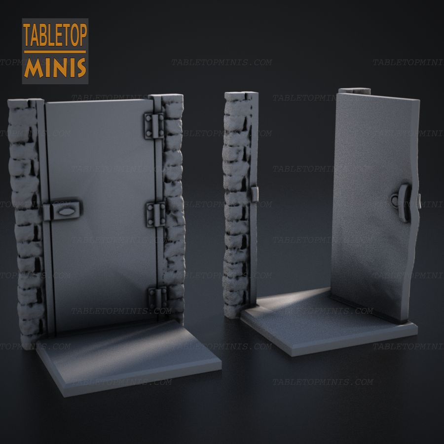  door modern zombicide doors boardgame stl mesh dnd 3dprint mini miniature