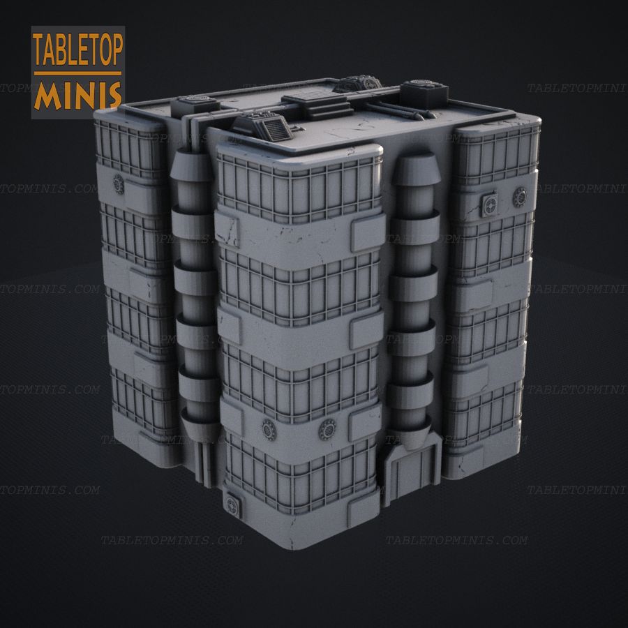  hex terrain scifi battletech mech sci fi building tabletop wargame 6mm game robots stl mesh dnd 3dprint mini miniature