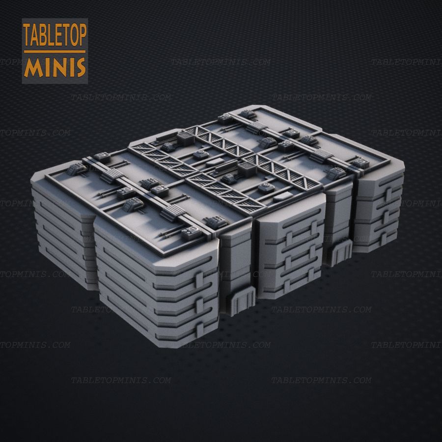  hex terrain scifi battletech mech sci fi building tabletop wargame 6mm game robots stl mesh dnd 3dprint mini miniature