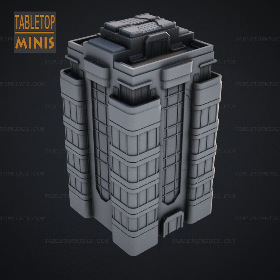  hex terrain scifi battletech mech sci fi building tabletop wargame 6mm game robots stl mesh dnd 3dprint mini miniature