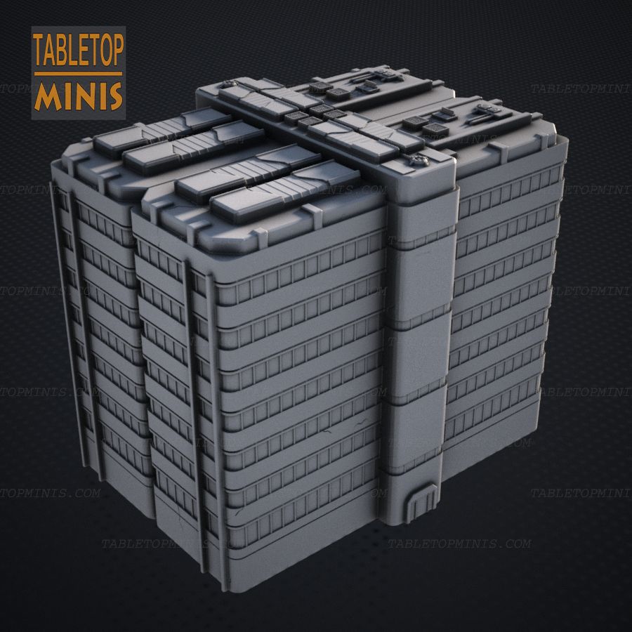  hex terrain scifi battletech mech sci fi building tabletop wargame 6mm game robots stl mesh dnd 3dprint mini miniature