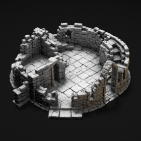 stone tower openlock castle ruins stl mesh dnd 3dprint mini miniature