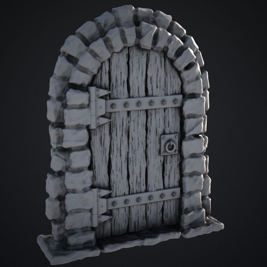  stone old door ancient arch archway castle architecture historic building ruins arches stonework doorway heritage stl mesh dnd 3dprint mini miniature