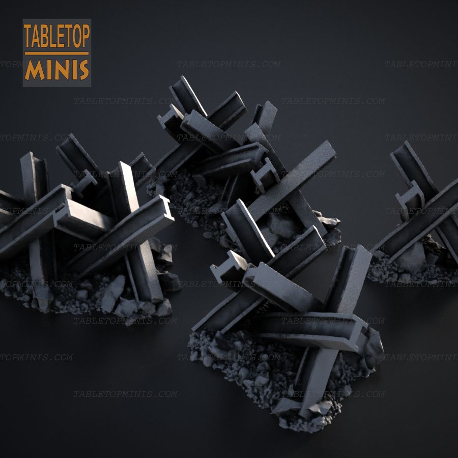  terrain trap warhammer wargaming warhammer40k tank hedgehog traps wargames stl mesh dnd 3dprint mini miniature