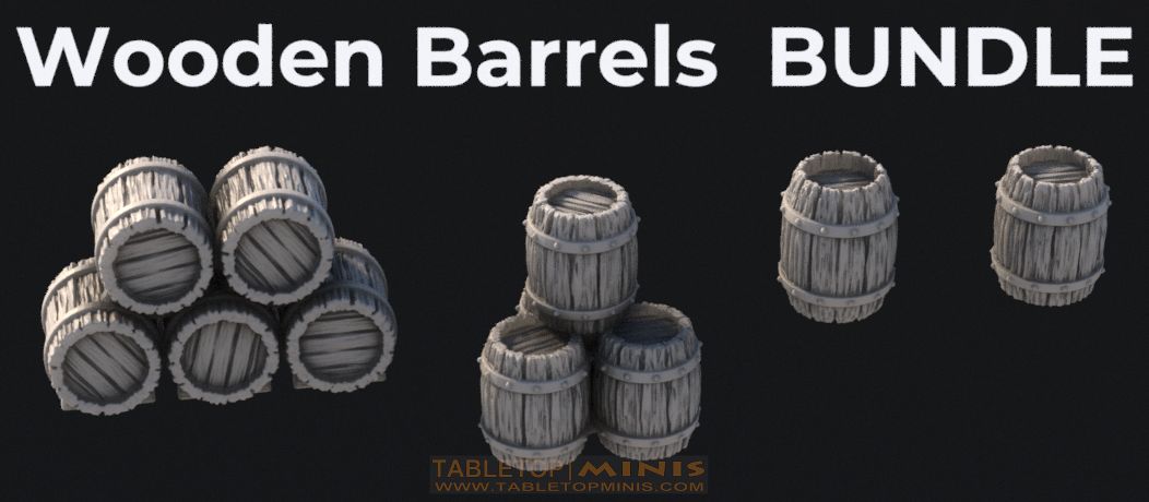 wooden barrel old keg barrels kegs prop wooden dnd barrel keg terrain stack beer tavern supplies stock barrels scatter dungeons dragons and barrel stack beer tavern stock rack wine store medieval stl mesh dnd 3dprint mini miniature